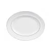 Wedgwood Plat De Service Ovale Vera Wang Blanc Sur Blanc