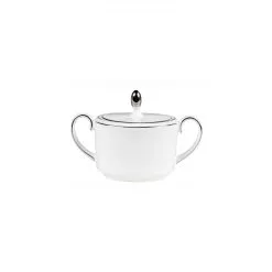 Wedgwood Sucrier Vera Wang Blanc Sur Blanc