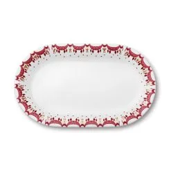 Bjørn Wiinblad Plateau Guirlande Rouge 39x23.5