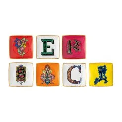 Set De 7 Assiettes 12 Cm Versace Holiday Alphabet